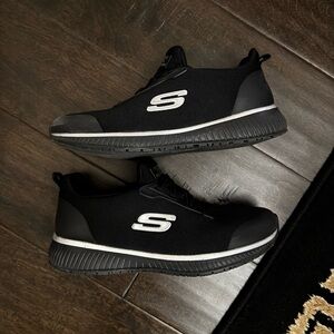 Skechers Black Slip-On Sneakers